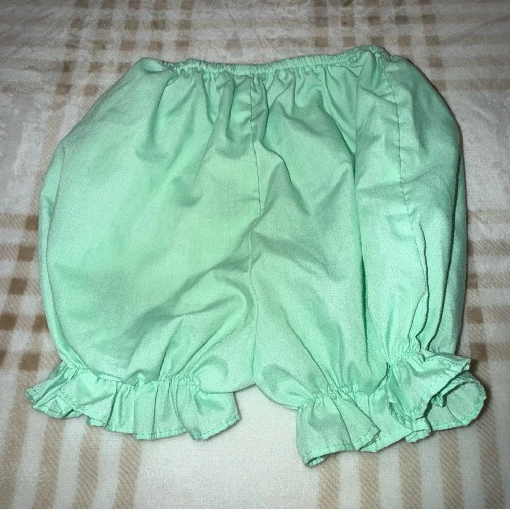 The Proper Peony Mint Green Floral Embroidered Dress and Bloomers Set 18M